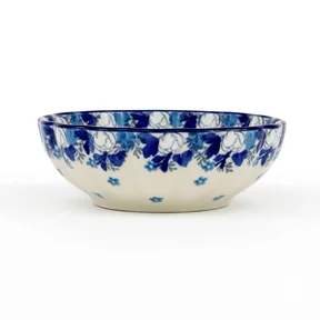 Miska muszelka 023 h-4cm <br> 2222X Biało-niebieskie anemony